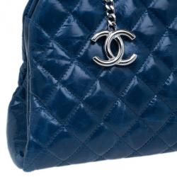 Pre Owned Chanel Turquoise Calfskin Medium Just Mademoiselle Shoulder Bag