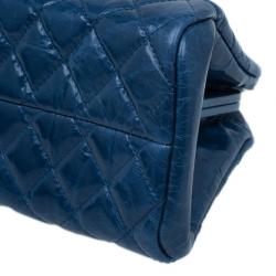 Pre Owned Chanel Turquoise Calfskin Medium Just Mademoiselle Shoulder Bag