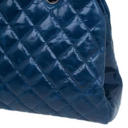 Pre Owned Chanel Turquoise Calfskin Medium Just Mademoiselle Shoulder Bag