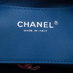 Pre Owned Chanel Turquoise Calfskin Medium Just Mademoiselle Shoulder Bag