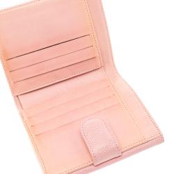 Pre Owned Chanel Pink Caviar Leather CC Logo Trifold Wallet