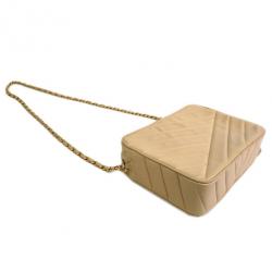 مملوكة مسبقًا Chanel Beige Lambskin Fringe Small Shoulder Bag