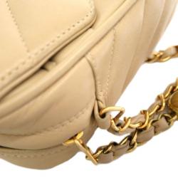 مملوكة مسبقًا Chanel Beige Lambskin Fringe Small Shoulder Bag