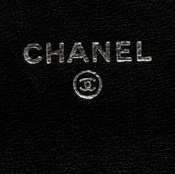 Chanel Black Leather Camellia Flap Wallet