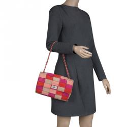 Pre Owned Chanel Multicolor Patchwork Suede Small Reissue Flap Shoulder Bag