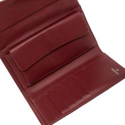 Chanel Red Quilted Caviar Leather Classic Flap Wallet
