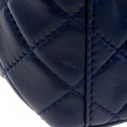 Pre Owned حقيبة شانيل قلاب كلاسيك XL جامبو ماكسي جلد زرقاء