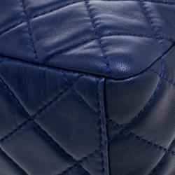 Pre Owned حقيبة شانيل قلاب كلاسيك XL جامبو ماكسي جلد زرقاء