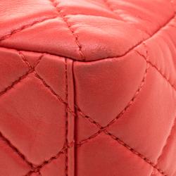 Pre Owned Chanel Red Quilted Leather Maxi Jumbo XL Classic Flap Bag