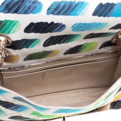 Pre Owned Chanel Multicolor Watercolor Colorama Canvas Medium Classic Flap Bag