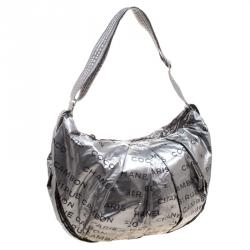Pre Owned Chanel Grey Coated Canvas Unlimited Ligne Hobo
