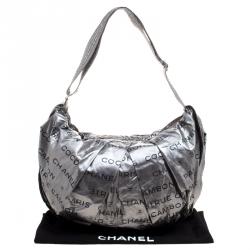 Pre Owned Chanel Grey Coated Canvas Unlimited Ligne Hobo