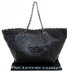 Pre Owned حقيبة شانيل مودرن جلد أسود صغيرة