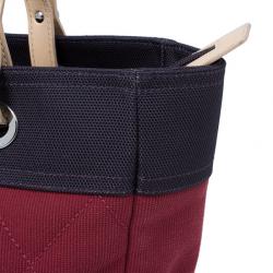 Pre Owned Chanel Red and Purple Canvas Quilted Biarritz Tote