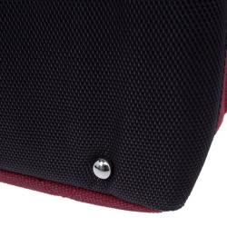 Pre Owned Chanel Red and Purple Canvas Quilted Biarritz Tote