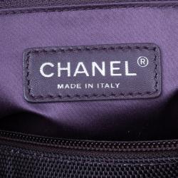 Pre Owned Chanel Red and Purple Canvas Quilted Biarritz Tote