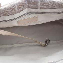 مملوكة مسبقًا Chanel Beige Shimmering Nylon Travel Ligne Tote