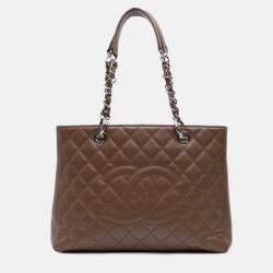 Chanel Brown Caviar Grand Shopping Tote