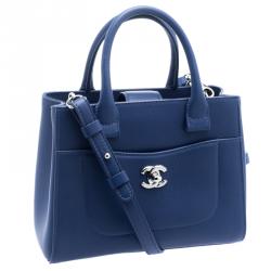 Pre Owned حق يبة شانيل ميني نويه إكسوكيتيف شوبنغ جلد أزرق