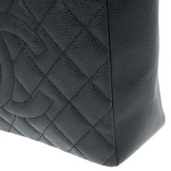 مملوكة مسبقًا Chanel Black Caviar Petite Shopping Tote