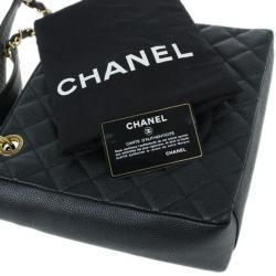 مملوكة مسبقًا Chanel Black Caviar Petite Shopping Tote