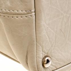 Pre Owned Chanel Grey Quilted Leather CC Bucket Bag