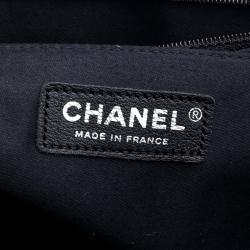 Pre Owned Chanel Blue Fabric/Canvas and Leather Patchwork Jumbo Classic Flap Bag