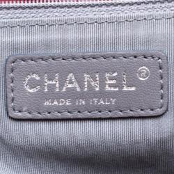 Pre Owned Chanel Burgundy Crinkled Leather Ultra Stitch Classic Flap Bag