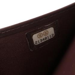 Pre Owned Chanel Bronze Quilted Leather Compact Wallet