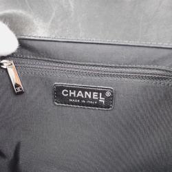 Pre Owned Chanel Black Tweed Shoulder Bag