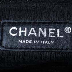 Pre Owned Chanel Black and Silver Tweed Cruise Collection Chain Flap Bag