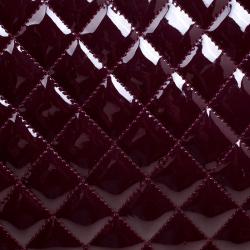 Pre Owned Chanel Burgundy Quilted Patent Leather Just Mademoiselle Bowling Bag