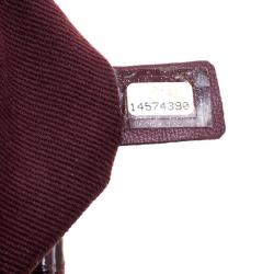 Pre Owned Chanel Burgundy Quilted Patent Leather Just Mademoiselle Bowling Bag