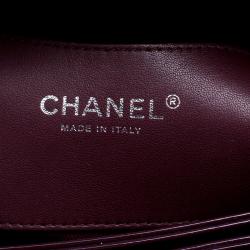 Pre Owned Chanel Burgundy Quilted Patent Leather Just Mademoiselle Bowling Bag