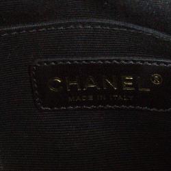 Pre Owned Chanel Black Crackled Leather Rita Flap Bag