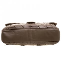 Pre Owned حقيبة كتف شانيل قلاب اوربان داي جلد مبطنة بنية