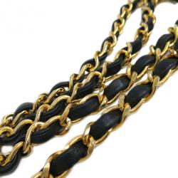 Pre Owned Chanel Black Lambskin Single Flap Shoulder Bag