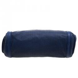 Pre Owned حقيبة كتف شانيل كاميرا جلد أزرق مثقب ببكرة