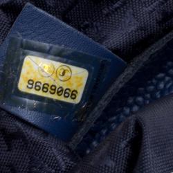 Pre Owned حقيبة كتف شانيل كاميرا جلد أزرق مثقب ببكرة