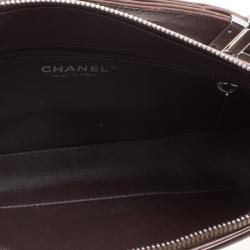 Pre Owned Chanel Brown Quilted Leather CC Timeless Pocket Shoulder Bag