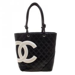 Chanel Ligne Cambon Small Quilted Pochette in White and Black – Dyva's  Closet