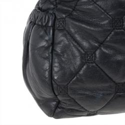 Pre Owned Chanel Black Quilted Bubble Jumbo Flap