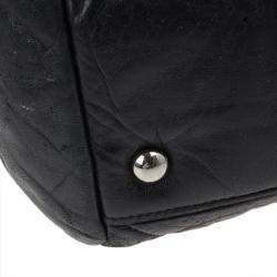 Pre Owned Chanel Black Quilted Bubble Jumbo Flap