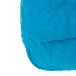 Pre Owned Chanel Blue Nylon Flap Bag