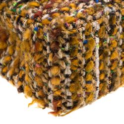 مملوكة مسبقًا حقيبة شانيل قلاب مزدوج كلاسيكية متوسطة تويد مبطنة بيضاء/ سوداء