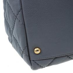 مملوكة مسبقًا Chanel Grey Leather Quilted Shopper Tote