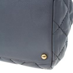 مملوكة مسبقًا Chanel Grey Leather Quilted Shopper Tote
