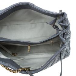 مملوكة مسبقًا Chanel Grey Leather Quilted Shopper Tote