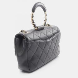 مملوكة مسبقًا Chanel Matelasse Shoulder Bag Leather Black