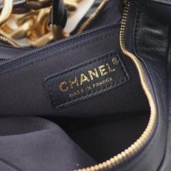 Pre Owned Chanel Matelasse Shoulder Bag Leather Navy